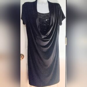 Isabella Rodriguez Eligant Black Draped Dress
